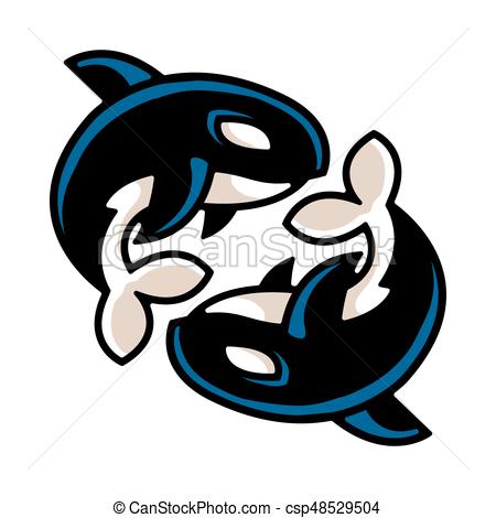 450x470 Killer Whale Orca Vector Vector Clipart