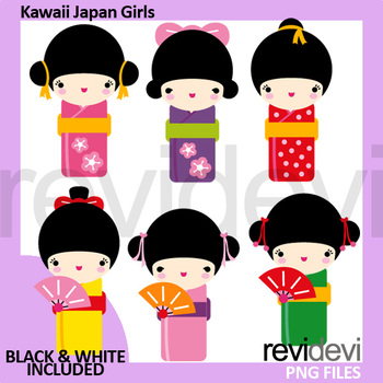 350x350 Japan Kimono Girls Clipart By Revidevi Teachers Pay Teachers