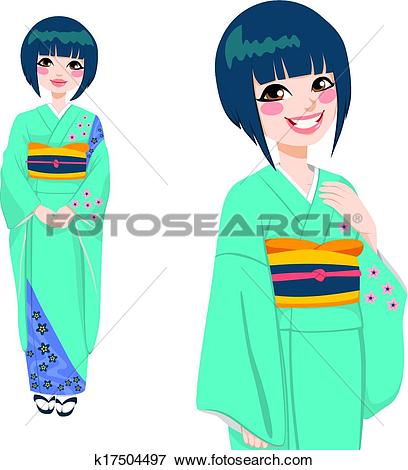 408x470 Kimono Clipart Japanese Person