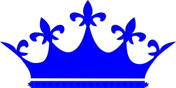 600x299 Queen Crown Blue Clip Art