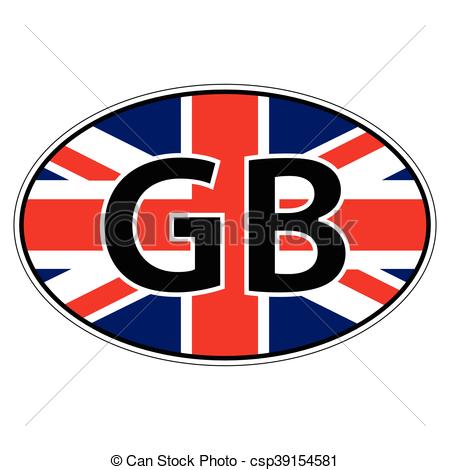 450x470 Sticker On Car, Flag United Kingdom Of Great Britain And Vector