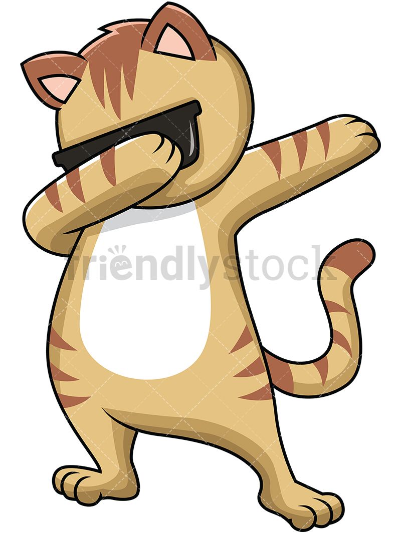800x1067 Dabbing Cat With Sunglasses Cartoon Vector Clipart Cat Stands