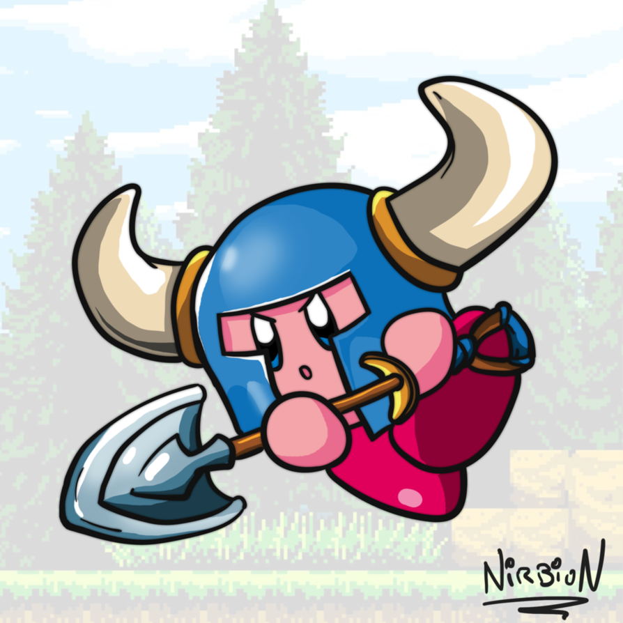 894x894 Kirby Shovel Knight By Nirbion