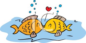 350x178 Cartoon Of Two Fish Kissing