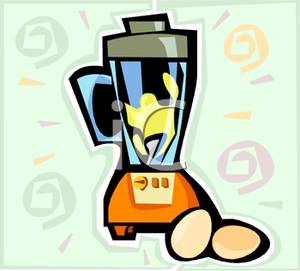 300x271 Clip Art Image Two Eggs Next To A Kitchen Blender