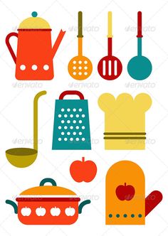 236x332 Kitchen Baking Utensils Clip Art Clipart Set