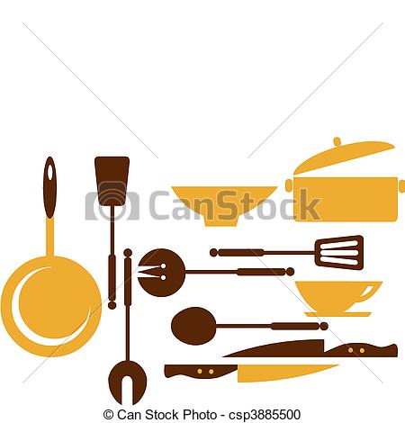 450x470 Kitchen Tools For Cooking And Frying 1. Kitchen Tools Vector