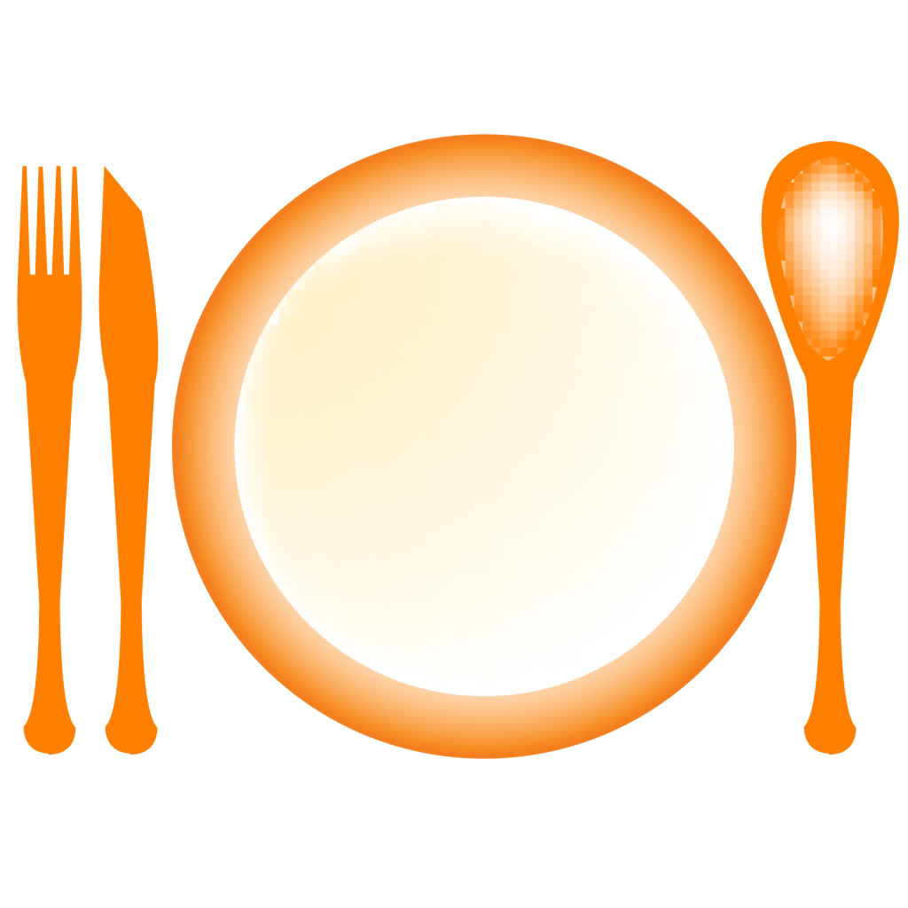 1024x1024 Dinner Plate And Utensils Clip Clipart Panda Free