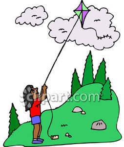 254x300 African American Girl Flying A Kite