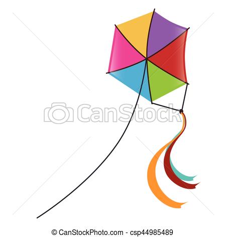 450x470 Cute Kite Flying Icon Vector Illustration Design Vector