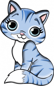 189x300 Free Kitty Clipart Free Cute Blue Cat Clip Art Clipart Panda Free