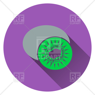 400x400 Flat Design Of Kiwi Icon Royalty Free Vector Clip Art Image