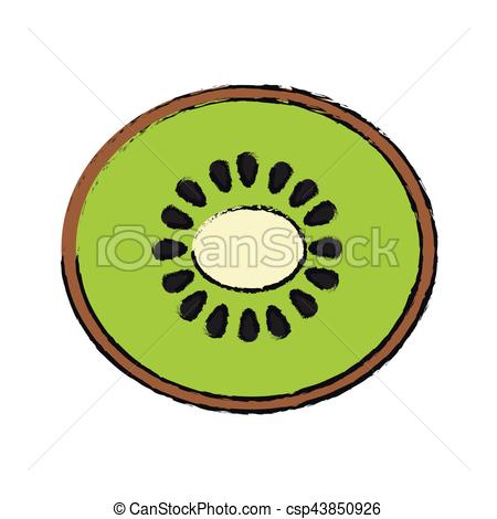 450x470 Kiwi Fruit Icon Over White Background. Vector Illustration Vector