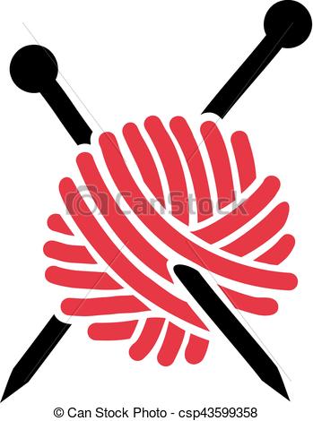 349x470 Knitting Wool Ball With Needles.