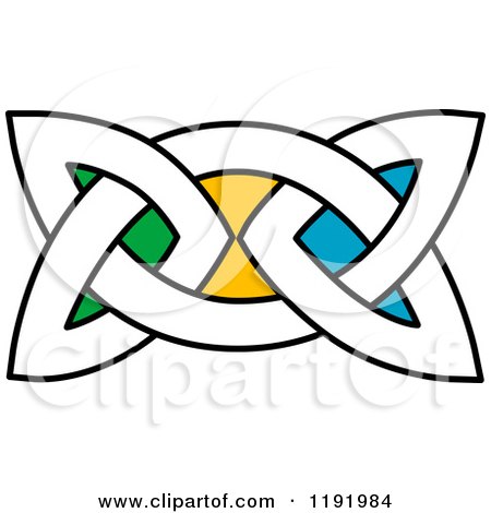 450x470 Clipart Of A Colorful Celtic Knot Design Element 6