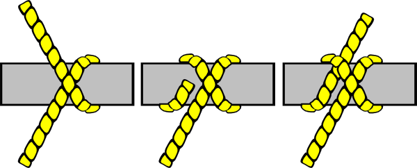 600x242 Knot Illustration (Clove Hitch) Clip Art Free Vector 4vector