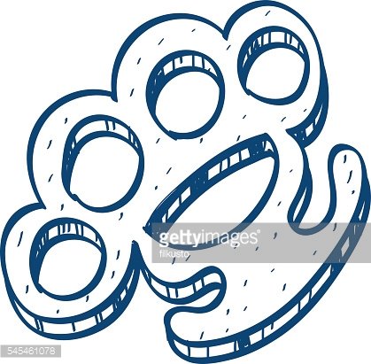 419x411 Knuckles Duster Design Elements In Hand Drawn Premium Clipart