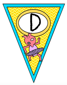 275x350 Pig, Elephant And Friends Bunting Room Decor By Reading Girl Xoxo