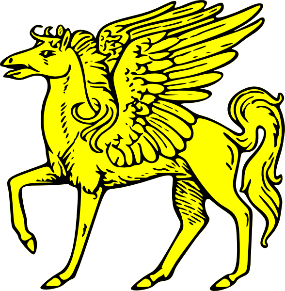 588x600 Winged Horse Clip Art Free Vector 4vector