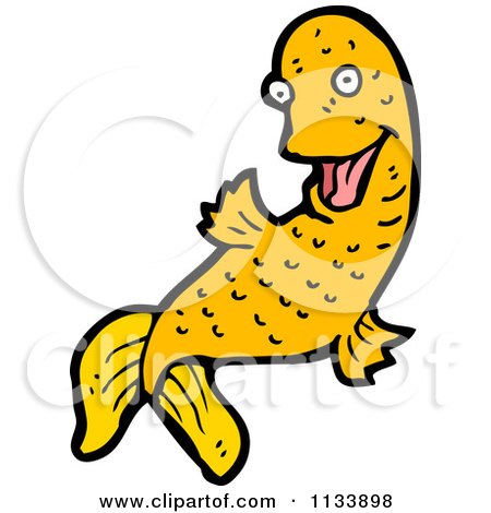 450x470 Cartoon Of An Orange Koi Fish