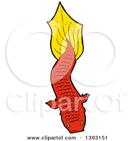 450x470 Cartoon Of A Black And White Koi Fish