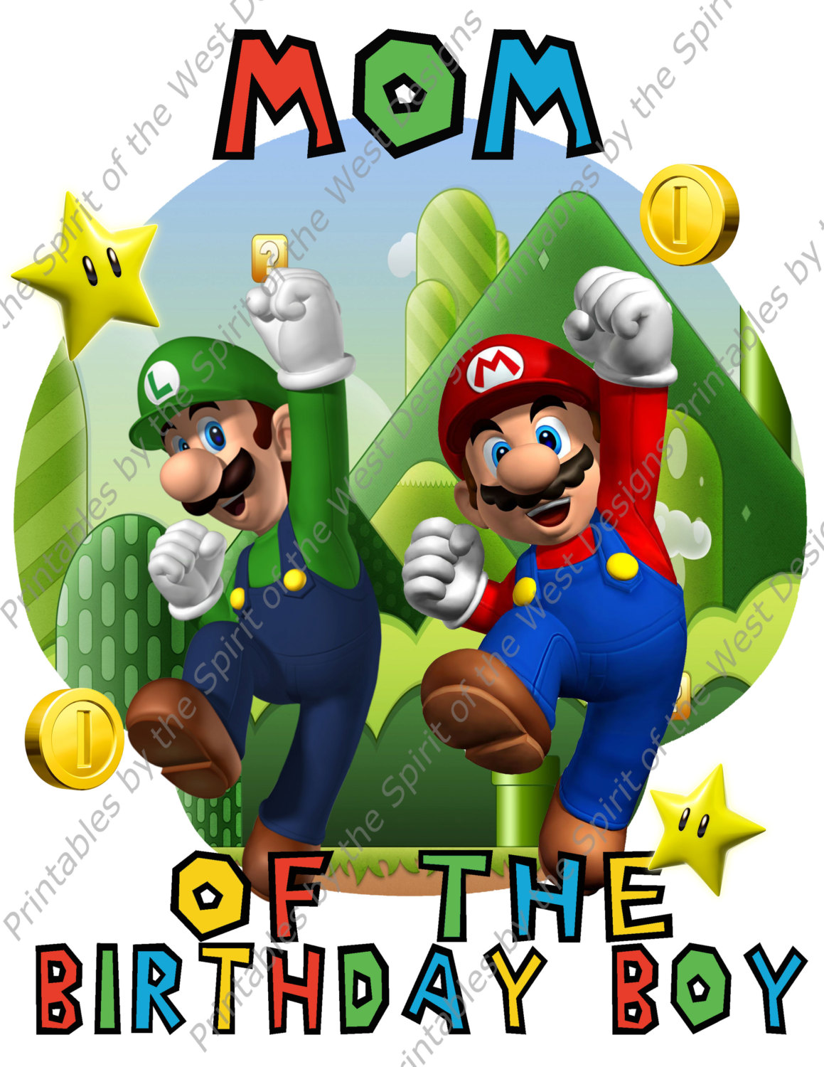 1159x1500 Mom Of The Birthday Boy Super Mario Brothers Image Printable