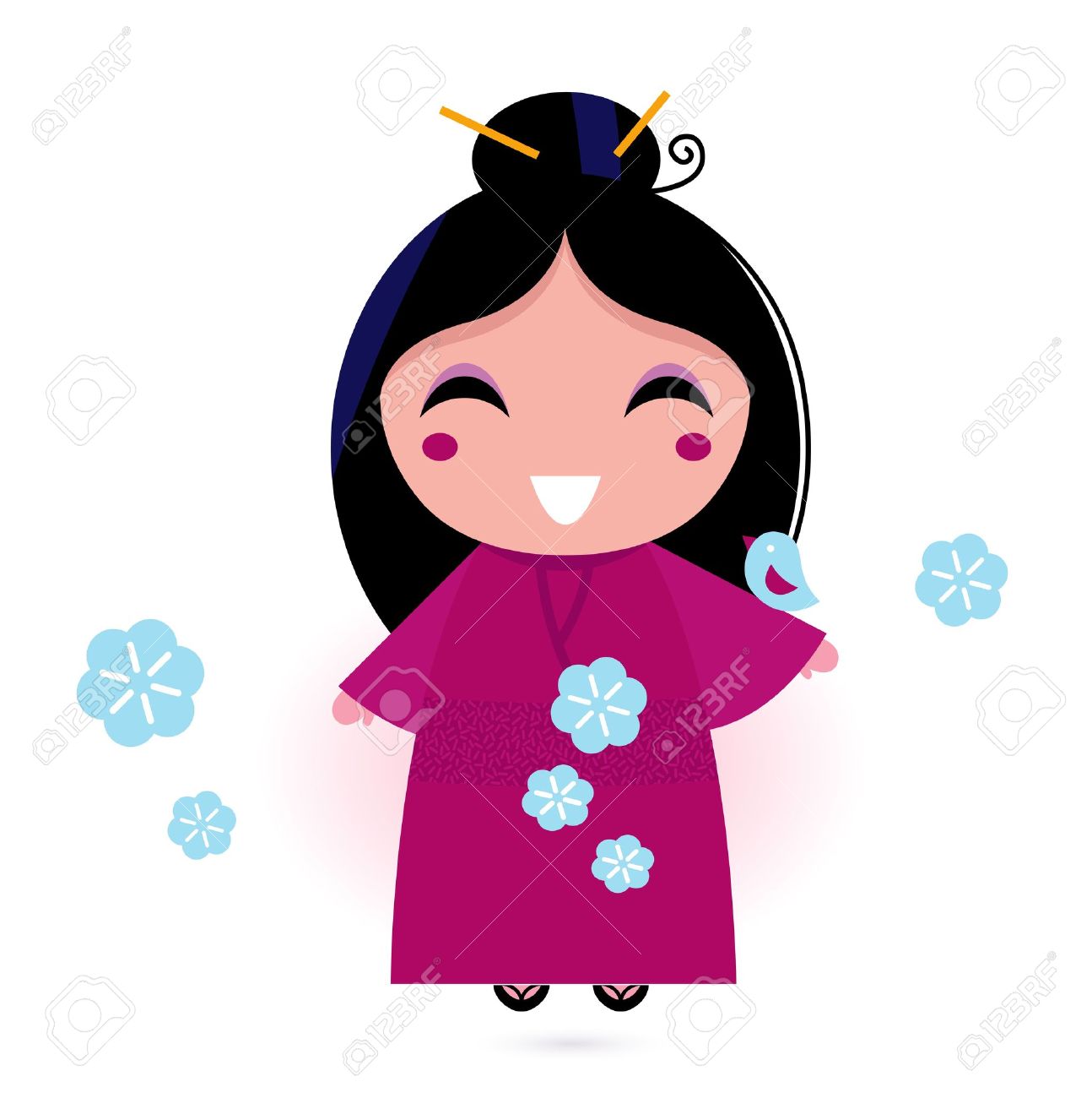 1294x1300 Clipart Korean Girl Cute