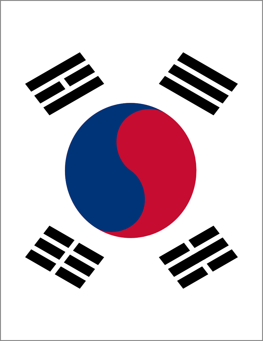 850x1100 Korea Clipart Group