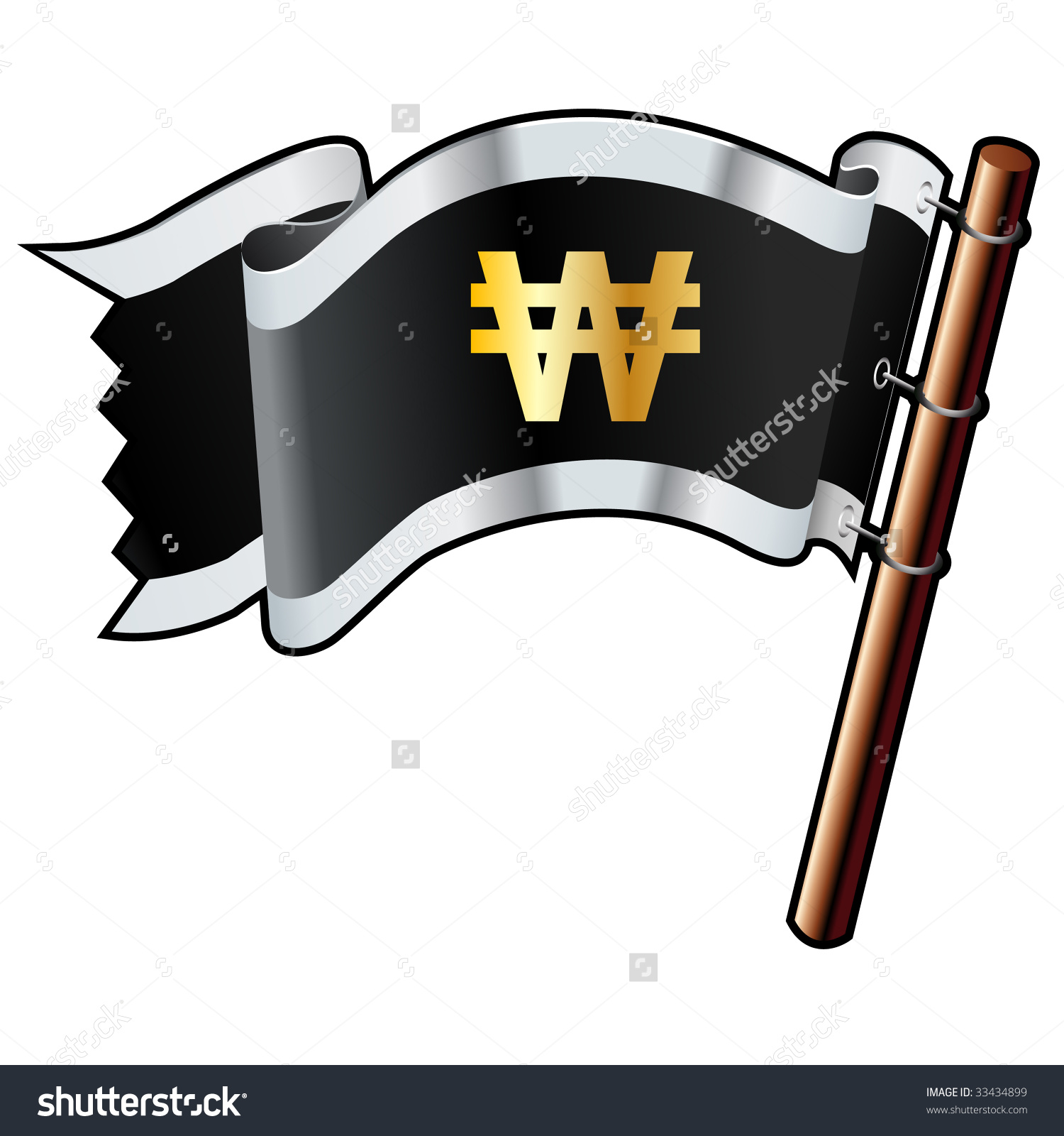 1500x1600 Korean Won Clipart