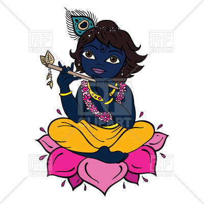 400x400 Krishna Meditates On Lotus