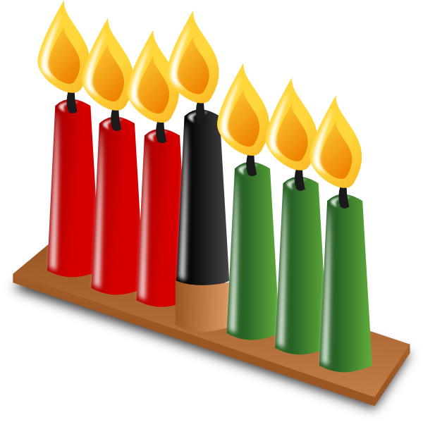 600x599 Kwanzaa Candles Clip Art