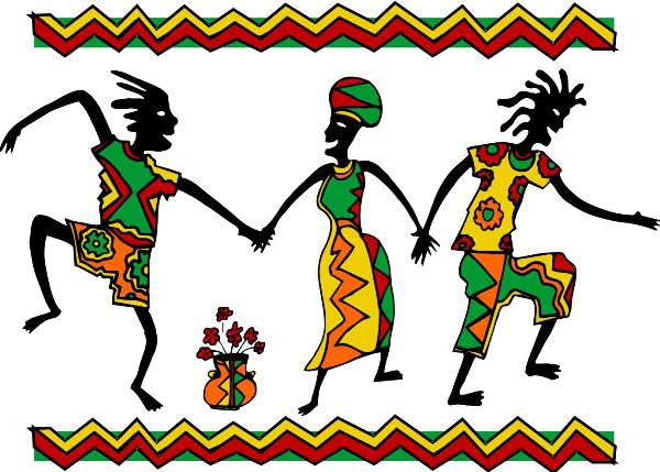 600x429 African Dancing Stock Clipart Kwanzaa Picture