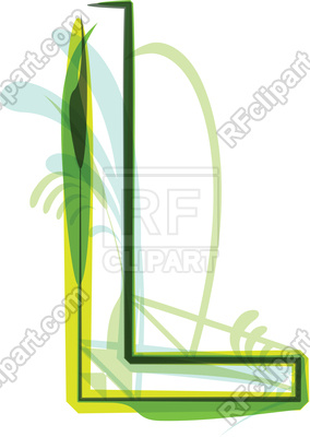 284x400 Green Organic Font Letter L Royalty Free Vector Clip Art Image