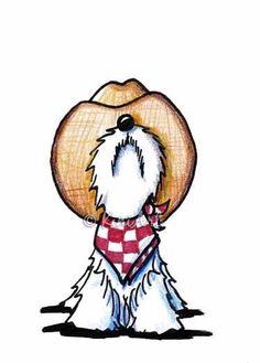 236x329 Labradoodle Dog Aceo Original Art Chocolate Goldendoodle