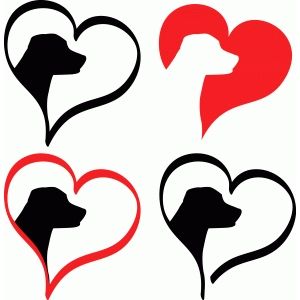 300x300 Labrador Love Silhouette Design, Labradors And Silhouette