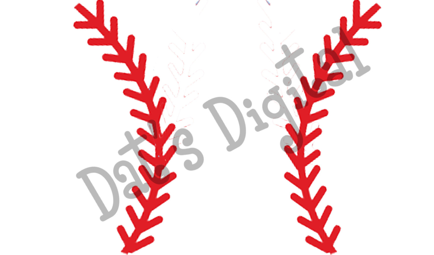 1500x883 Softball Laces Clipart