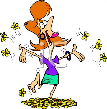 341x350 Crazy Lady Clipart