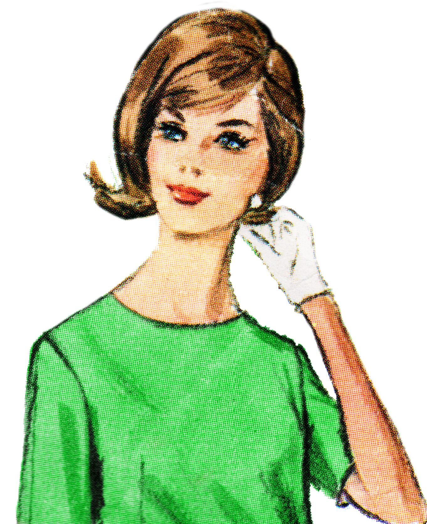 1362x1671 Free Retro Lady Clip Art