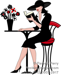 244x300 Clip Art Image Of A Woman Sitting