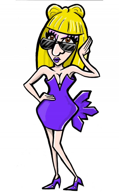 400x653 Lady Gaga Cartoon Wallpaper