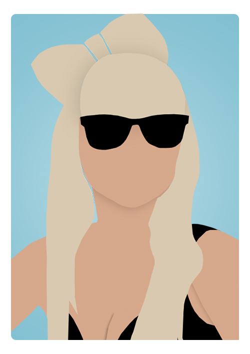 500x708 Minimalist Lady Gaga By Lilyraq