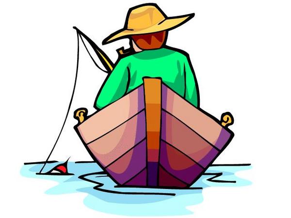 600x450 Free Clipart Of Fish In Boat