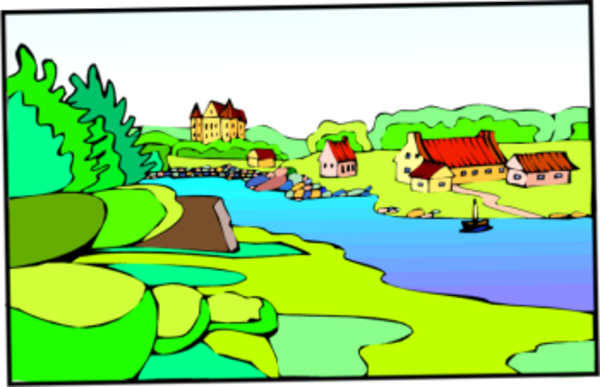 600x387 Town By Lake Free Images