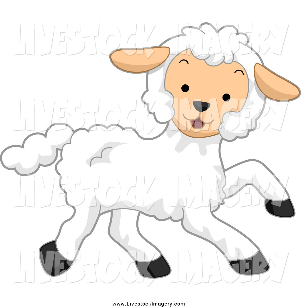 1024x1044 Clip Art Of A Running Happy Lamb By Bnp Design Studio