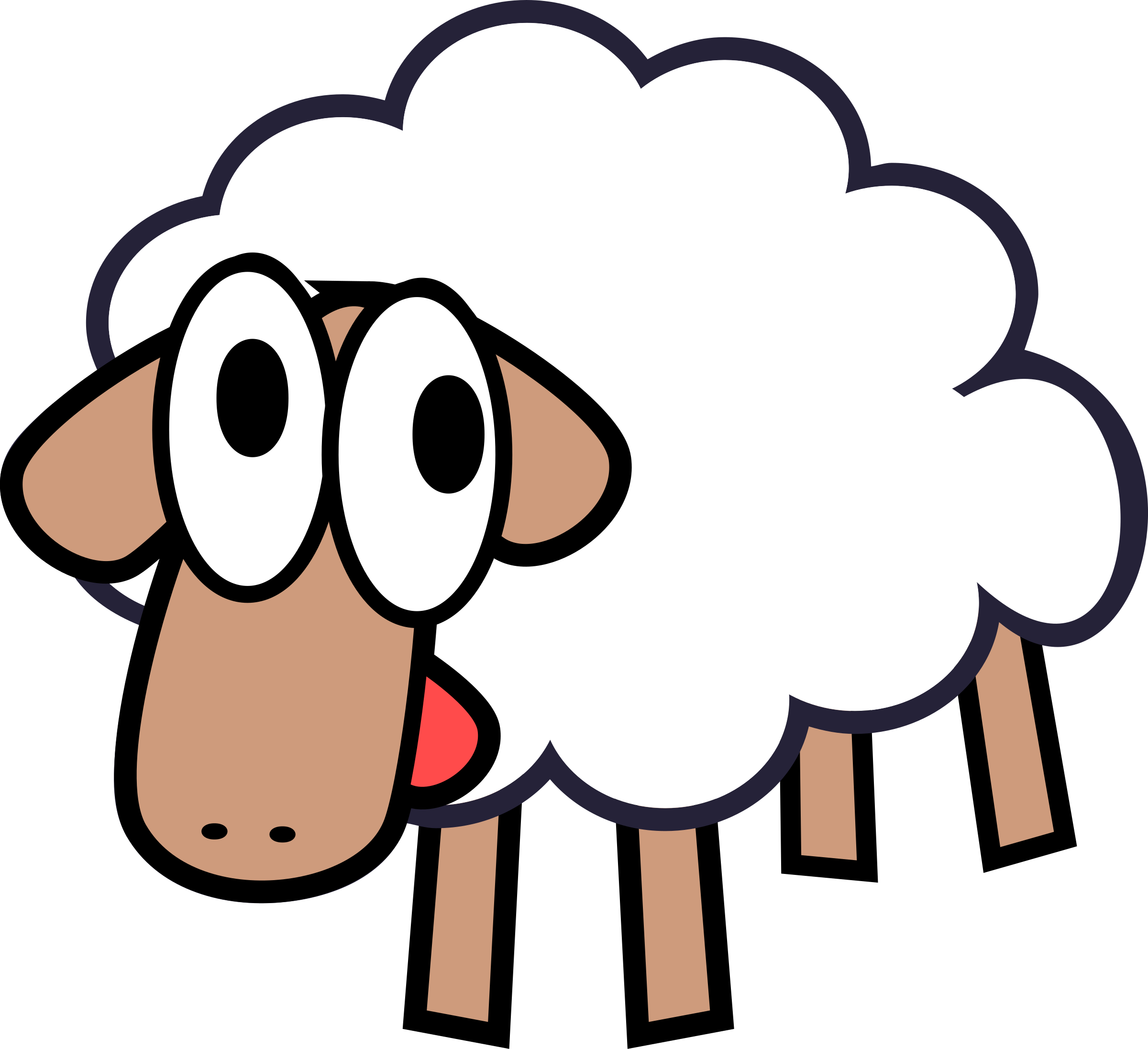 2400x2193 Lamb Clipart Sleepy Sheep
