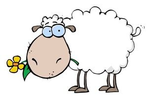 300x202 Many Free Clipart Images .like This Cartoon Sheep Eating