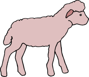 298x261 Pink Lamb Clip Art