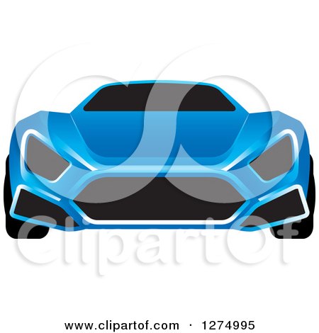 450x470 Clipart Of A Yellow Sports Car In Profile