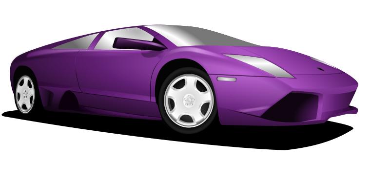 800x375 Lamborghini Top View Clip Art