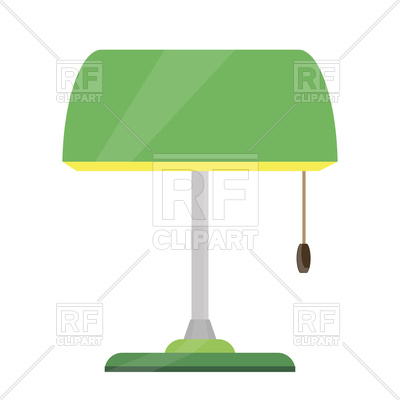 400x400 Green Table Lamp Or Reading Lamp Royalty Free Vector Clip Art